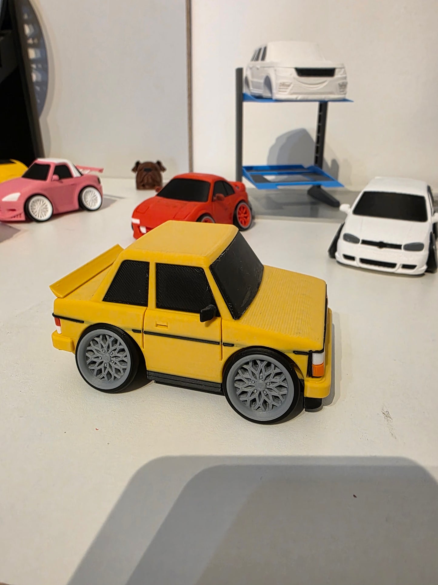 Retro Volvo 240 "Tooned" Cartoon Style Model Car – 3D Printed Collectible Miniature